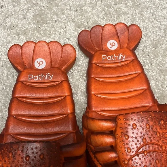 New Novelty Lobster Slippers Slides Flip Flops Sandals Mens 9.5-10/EU 42/43 - Picture 4 of 7